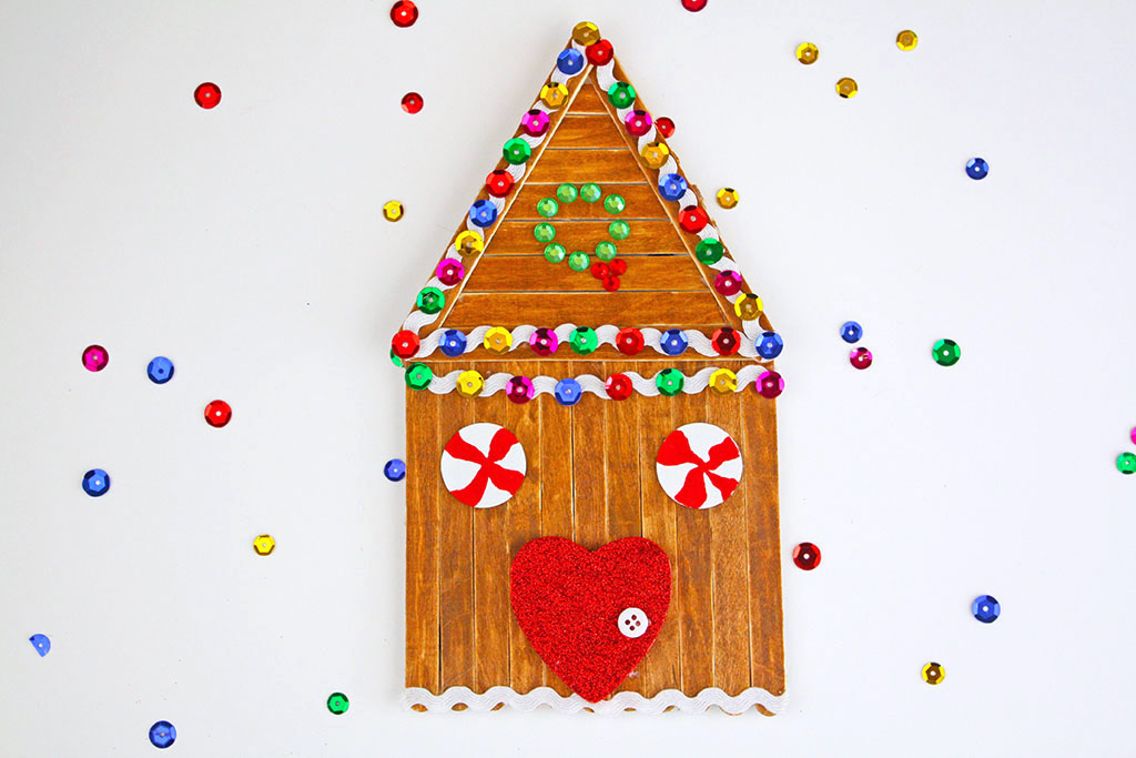 Popsicle Stick Gingerbread House