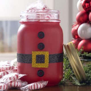 Santa mason jar