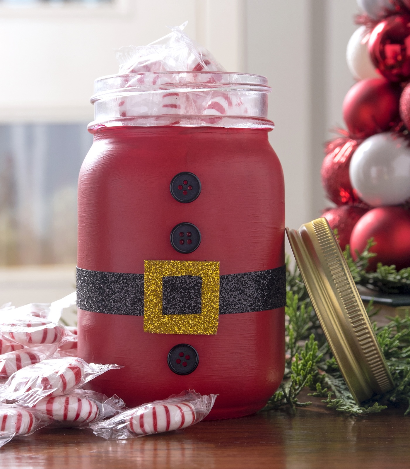 Santa mason jar