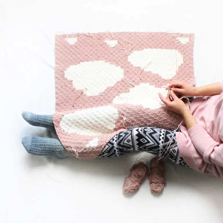 crochet cloud blanket