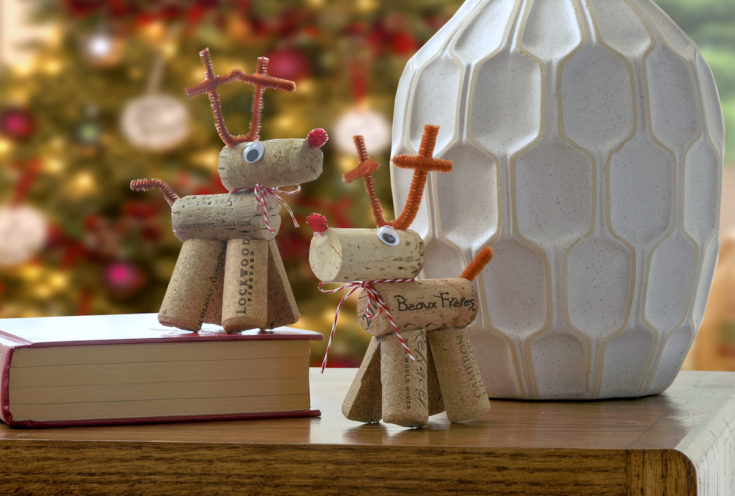 DIY Wine Cork Reindeer for a Cute Christmas Craft - DIY Candy