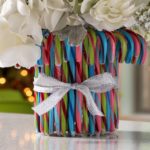 diy candy cane vase