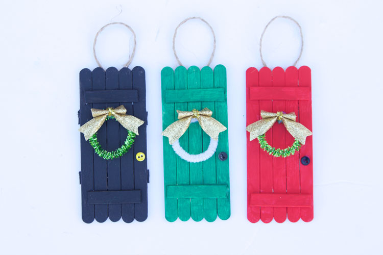 Popsicle Stick Door Ornaments