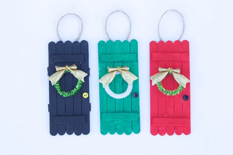 Popsicle Stick Door Ornaments