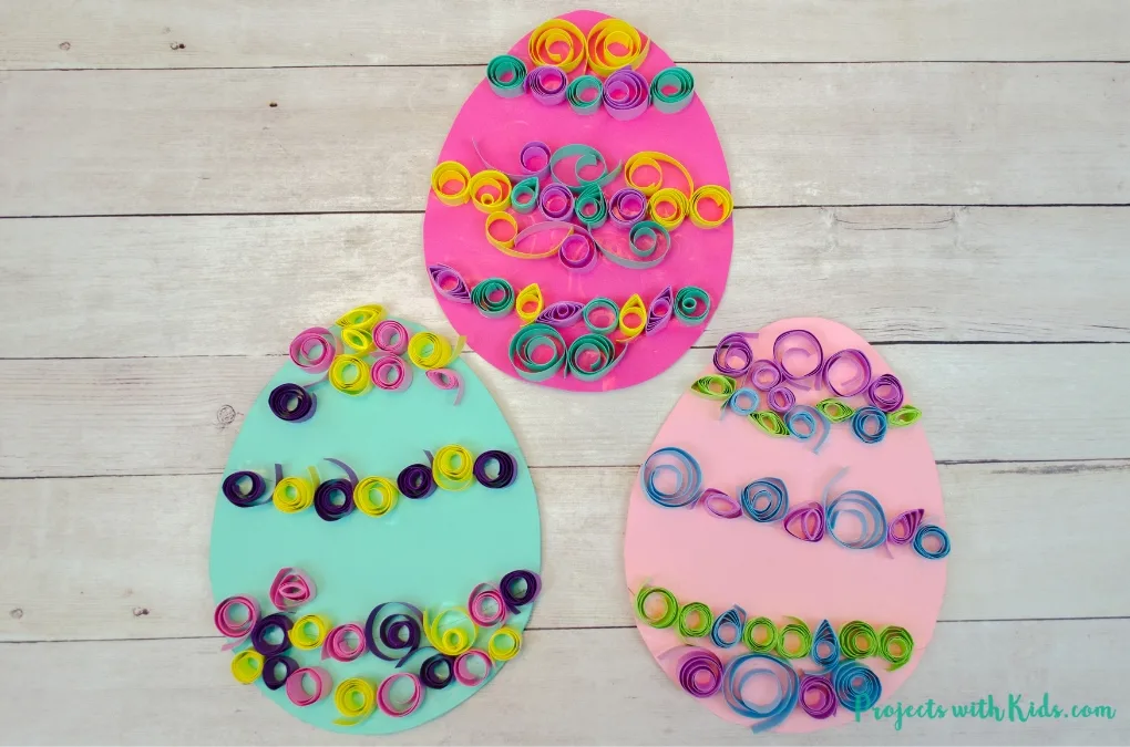 easter egg paper craft using quilling