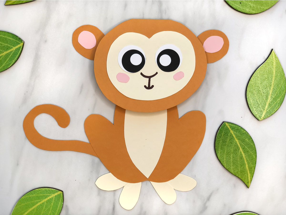 Cute Monkey Craft with Paper