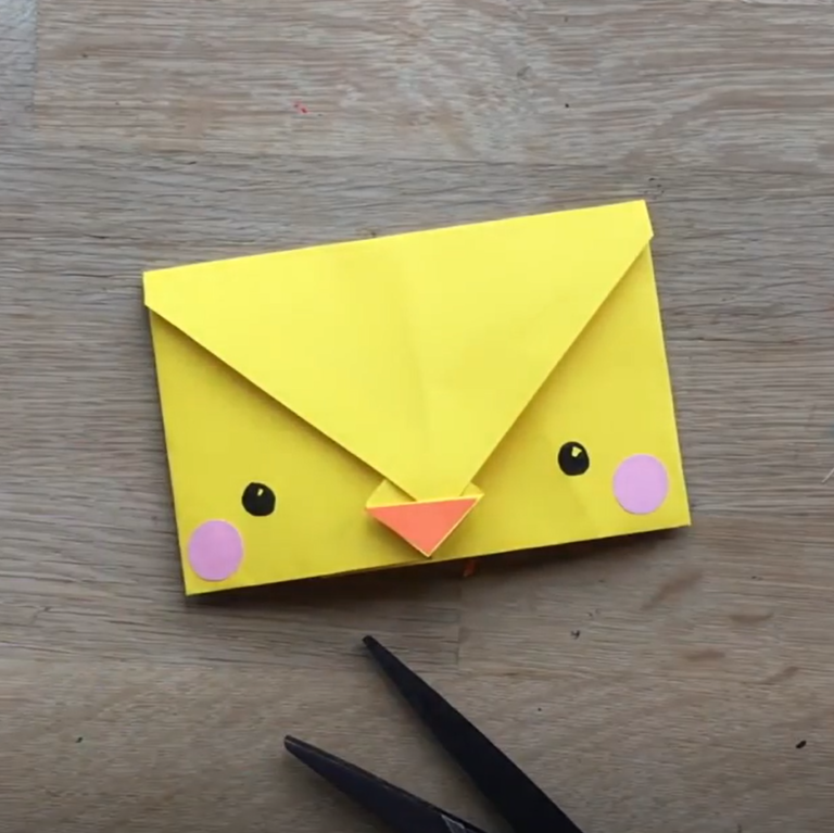 origami chick envelopes