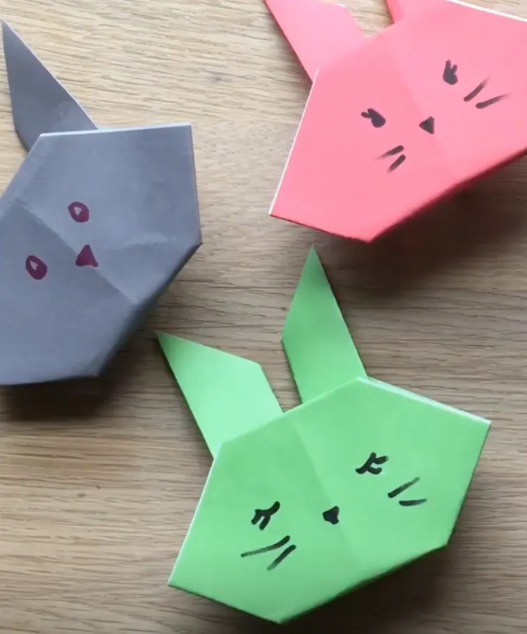 origami easter bunnies