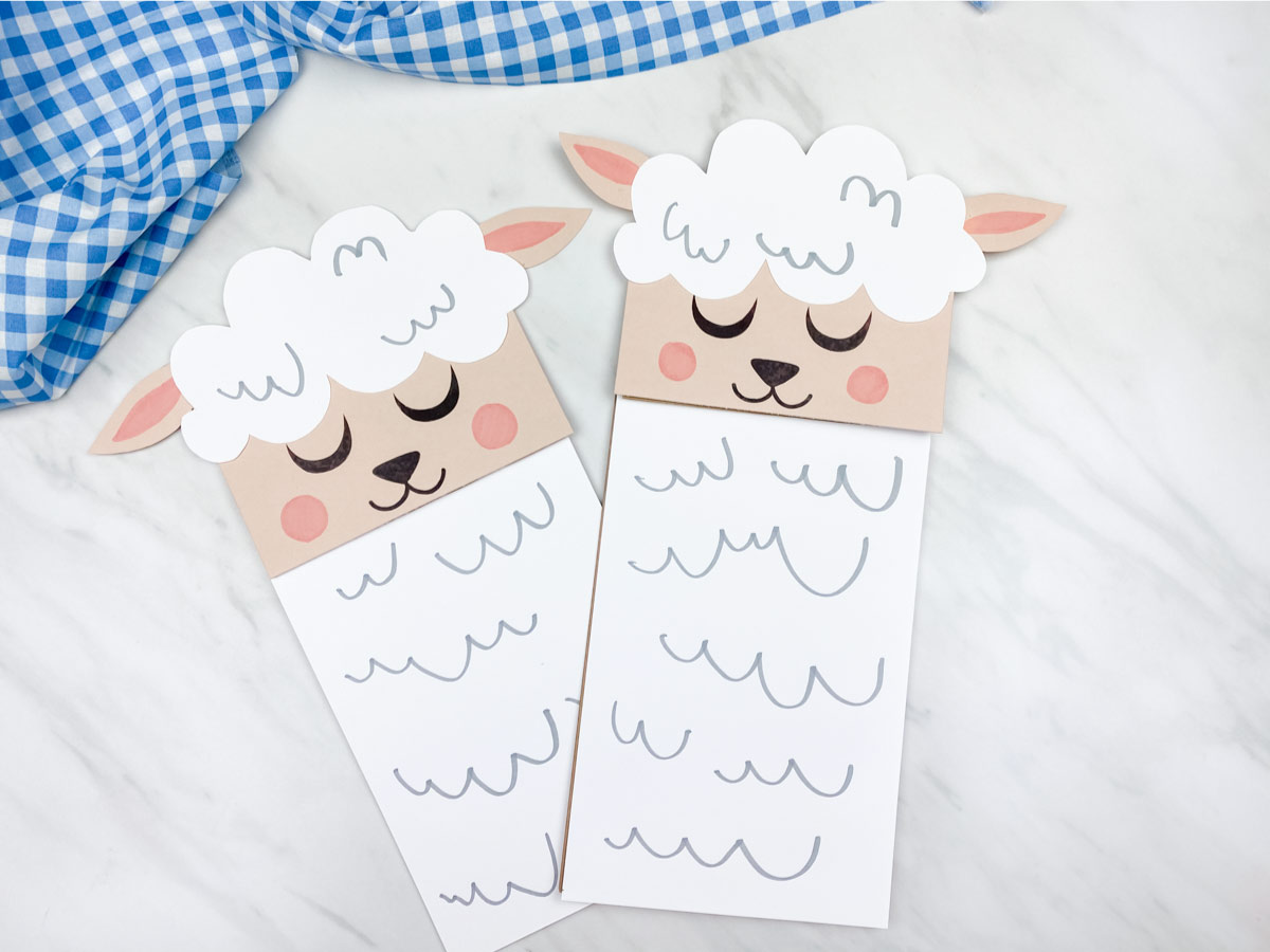 paper bag sheep craft for kids