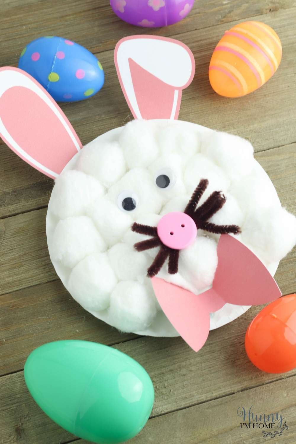 paper plate easter bunny craft