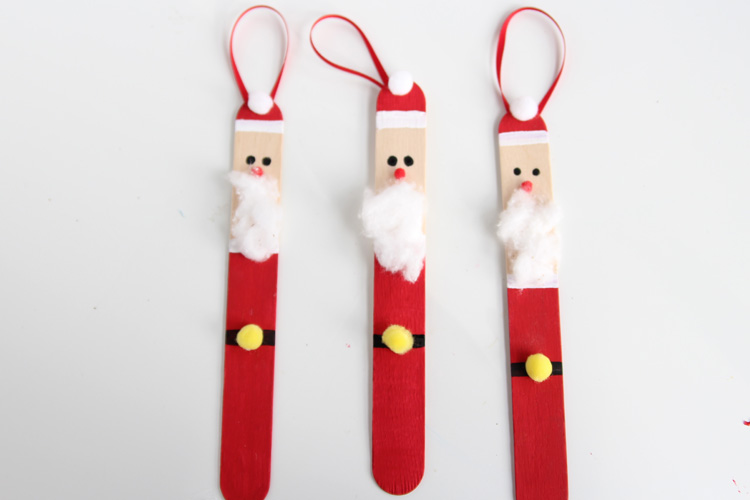 Popsicle Stick Santas