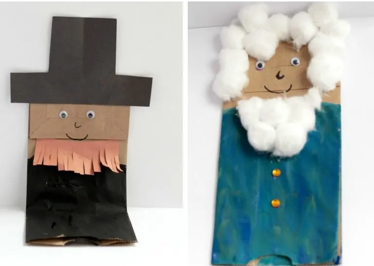 Presidential Paper Bag Puppets