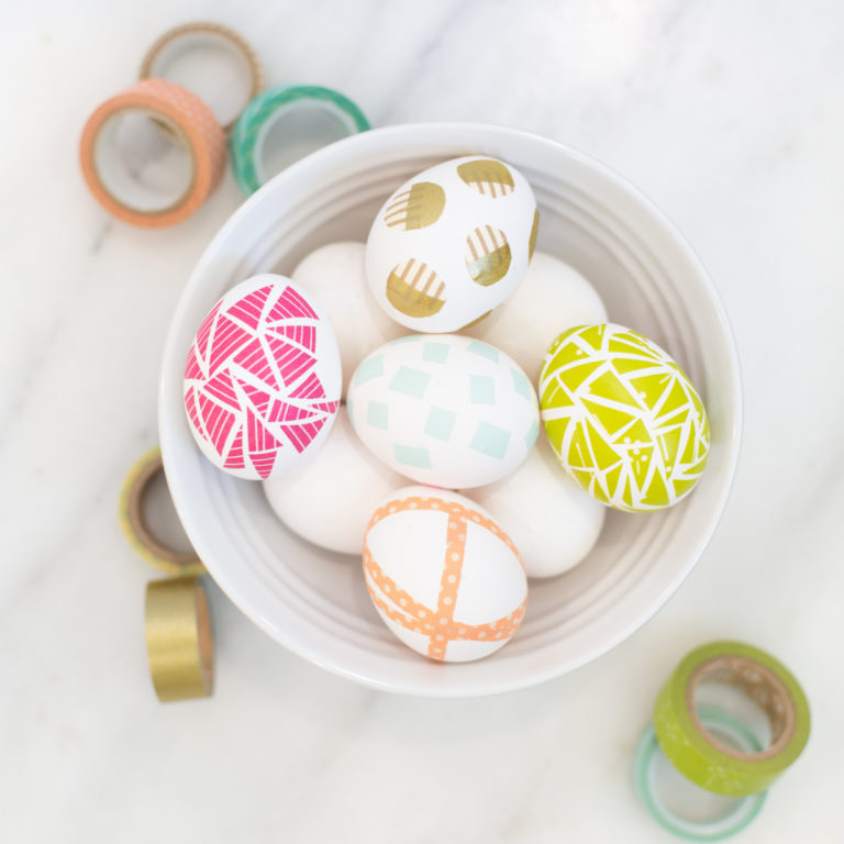 washi tape easter egg diy