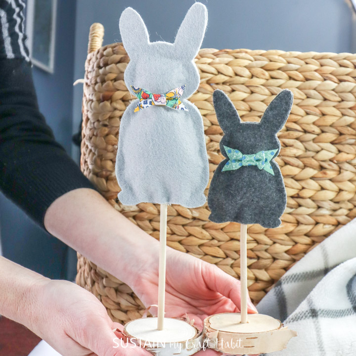 DIY Felt bunny decor