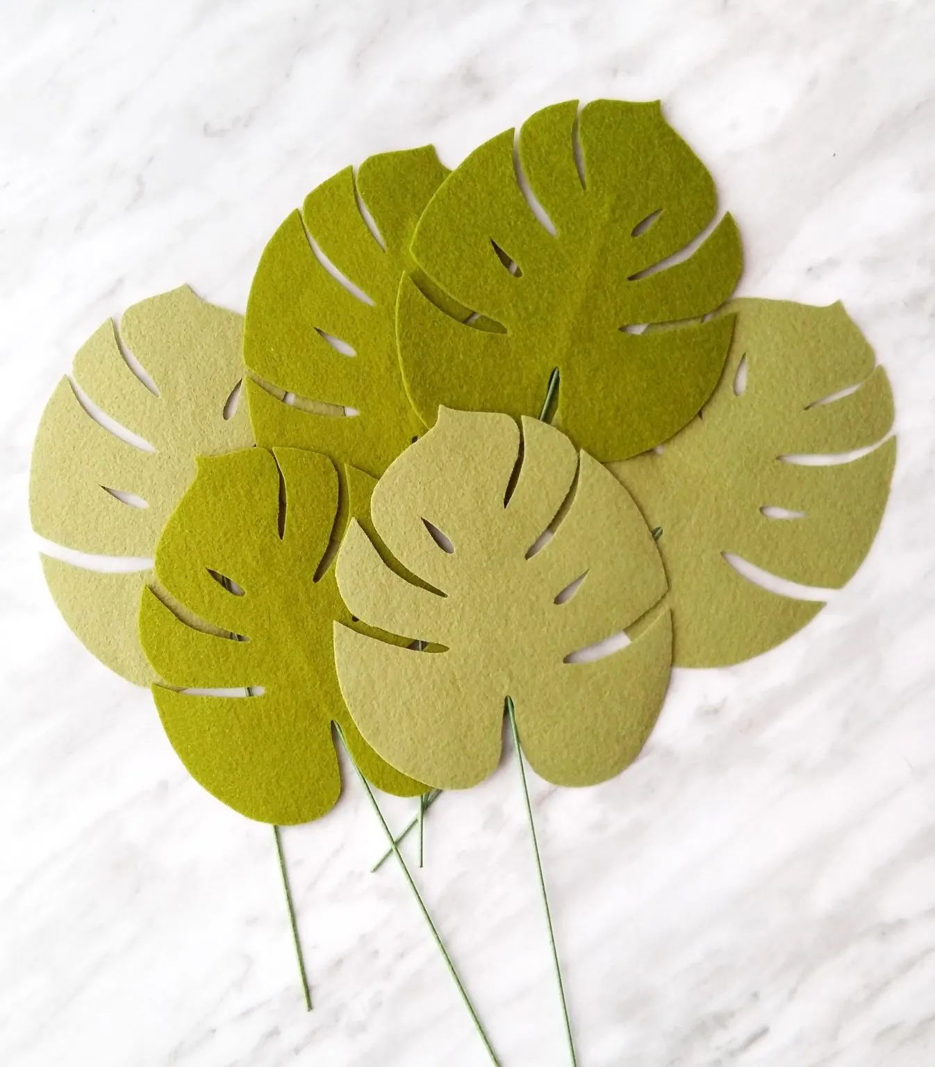 How To Stiffen Felt Monstera Leaves