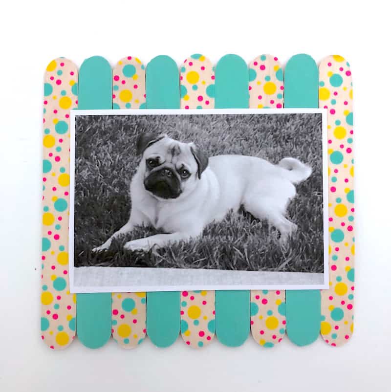 How to make an ice cream stick photo frame with Washi Tape