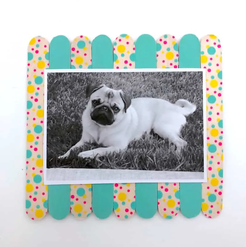 How to make an ice cream stick photo frame with Washi Tape