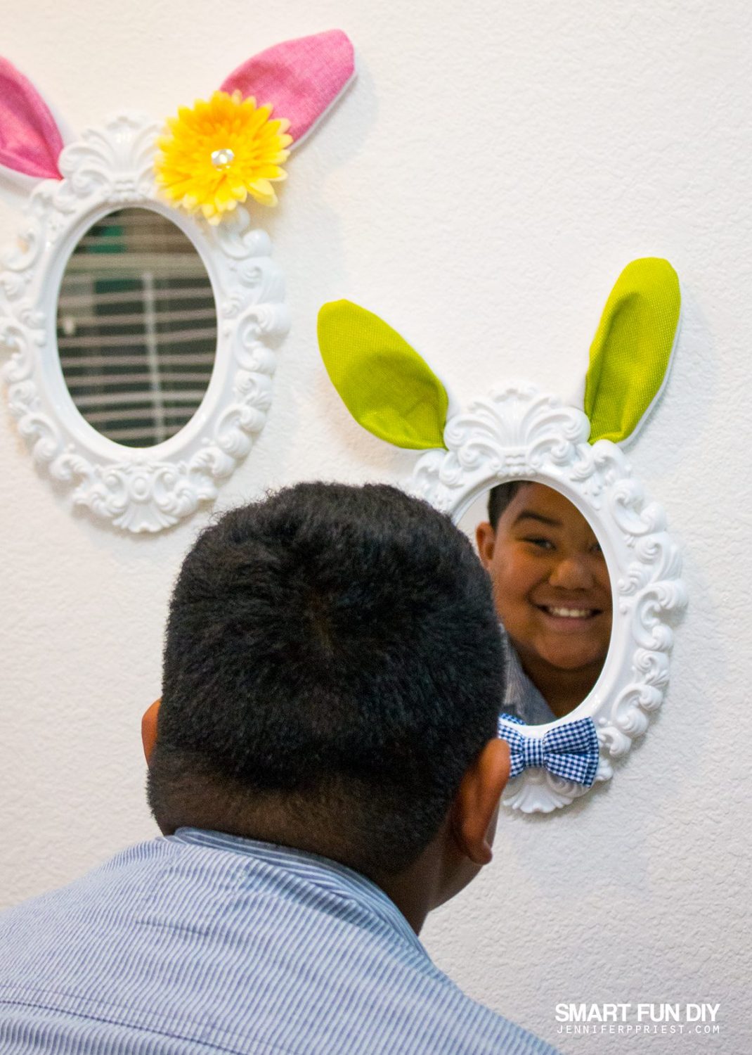 Cheap and Easy Easter Bunny Mirrors