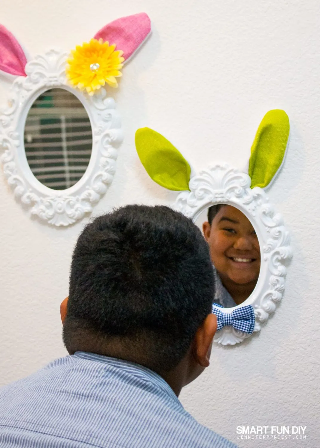 Cheap and Easy Easter Bunny Mirrors