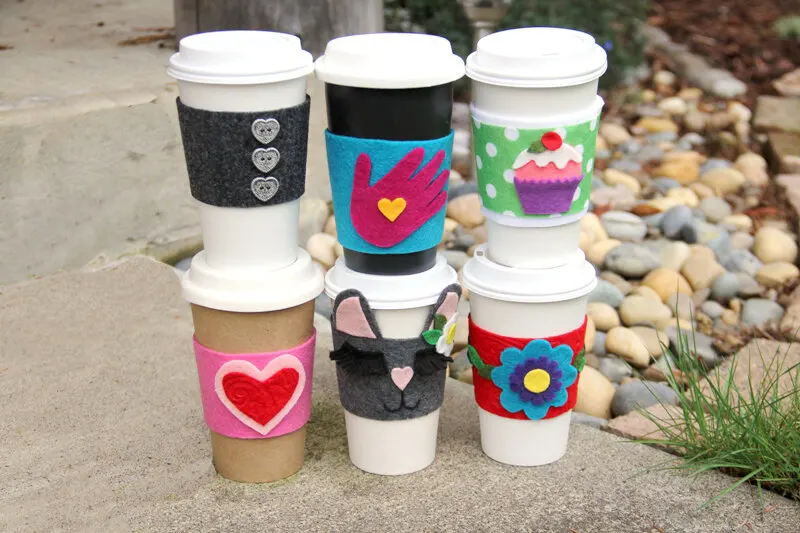 Make a Felt Coffee Cozy