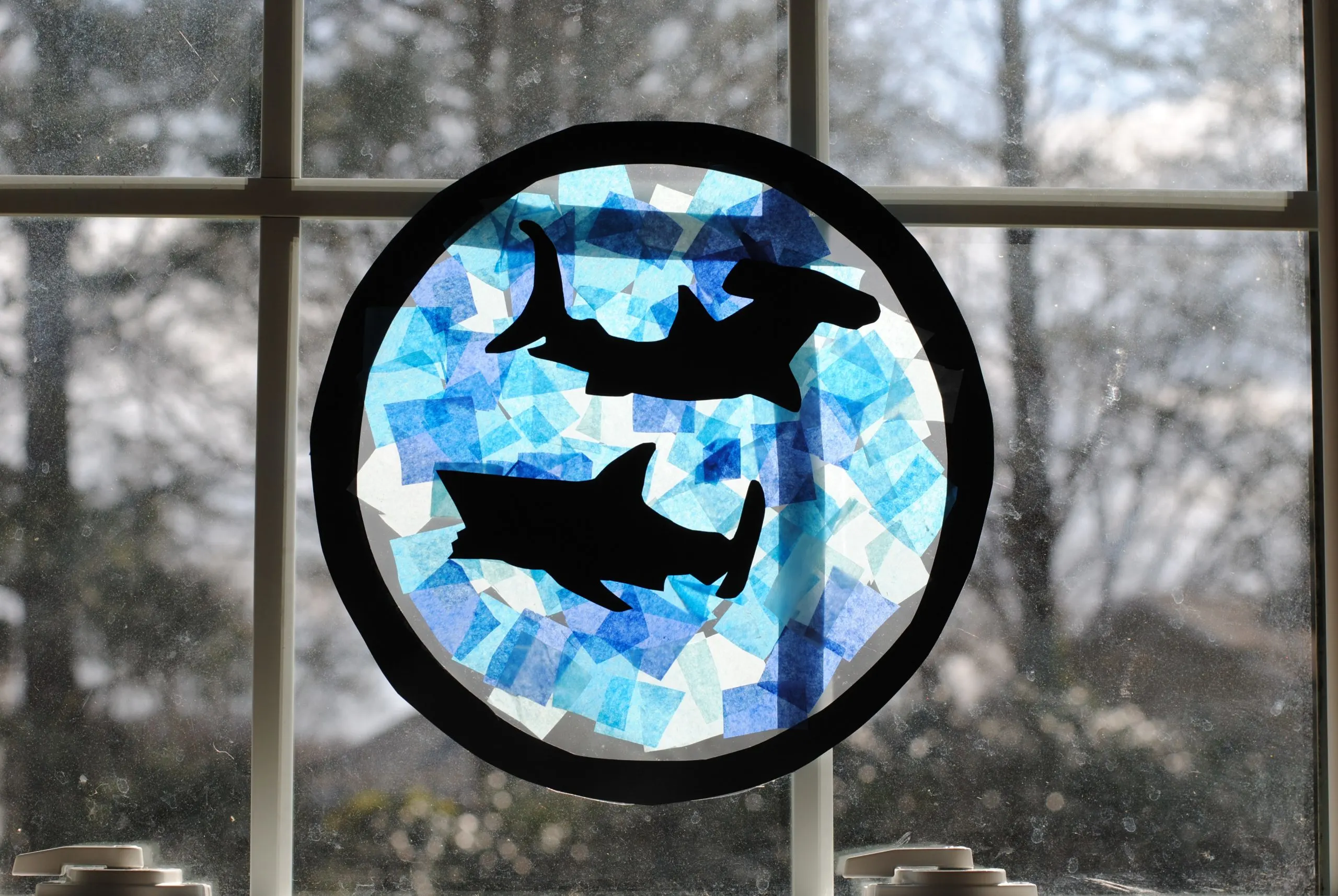 Porthole Shark Suncatcher craft