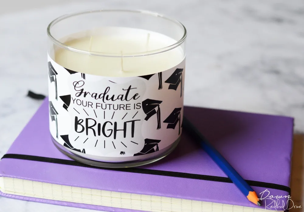 graduation candle free printable label