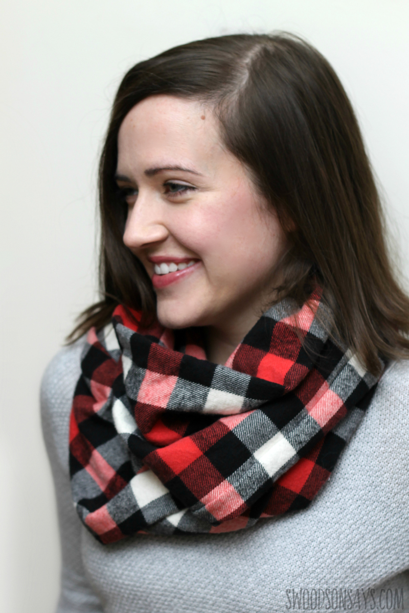 how to sew a flannel infinity scarf - tutorial for beginner sewers