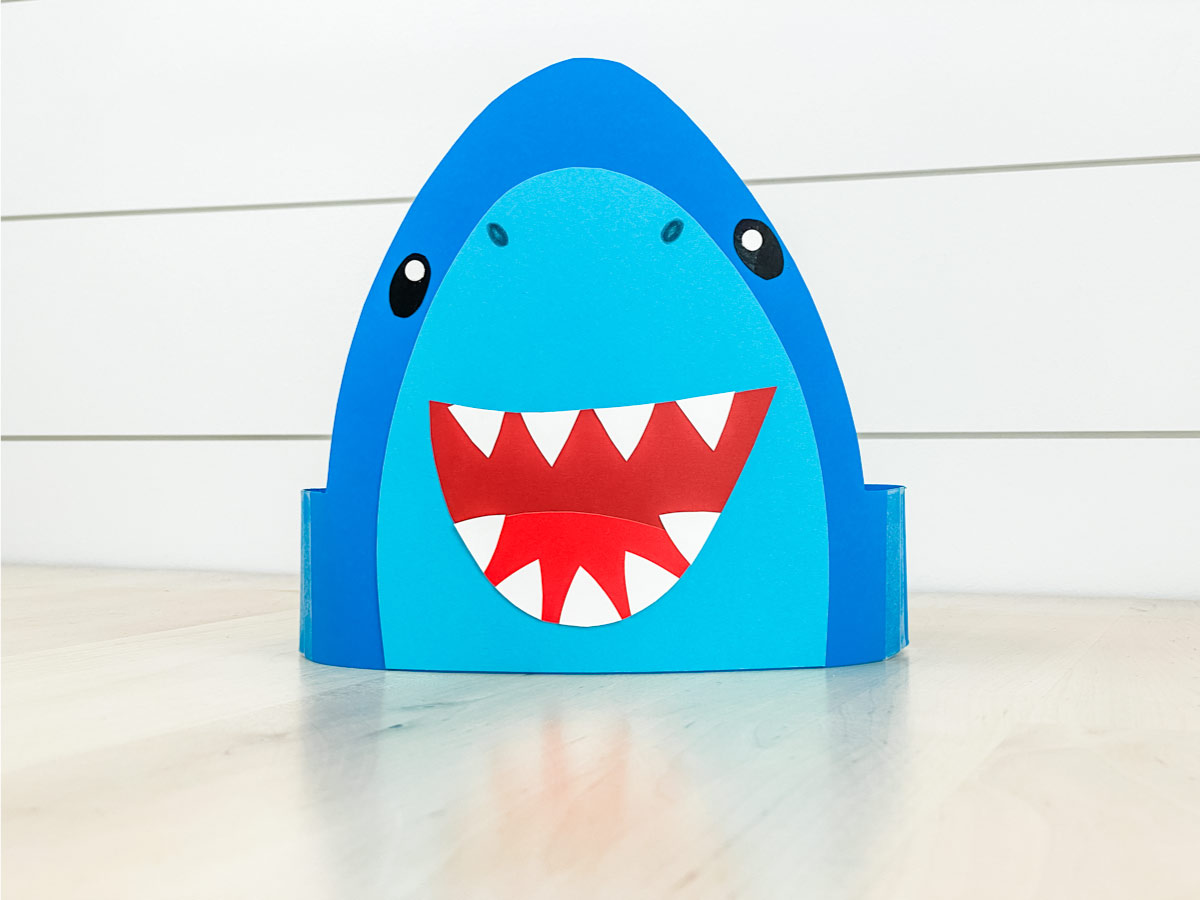 printable shark headband for kids