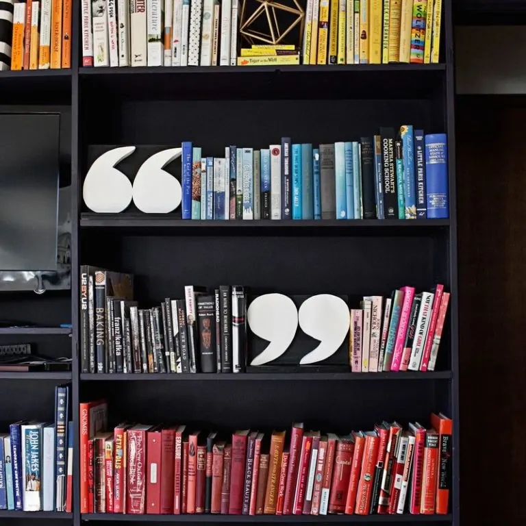 DIY Plaster Quotation Mark Bookends