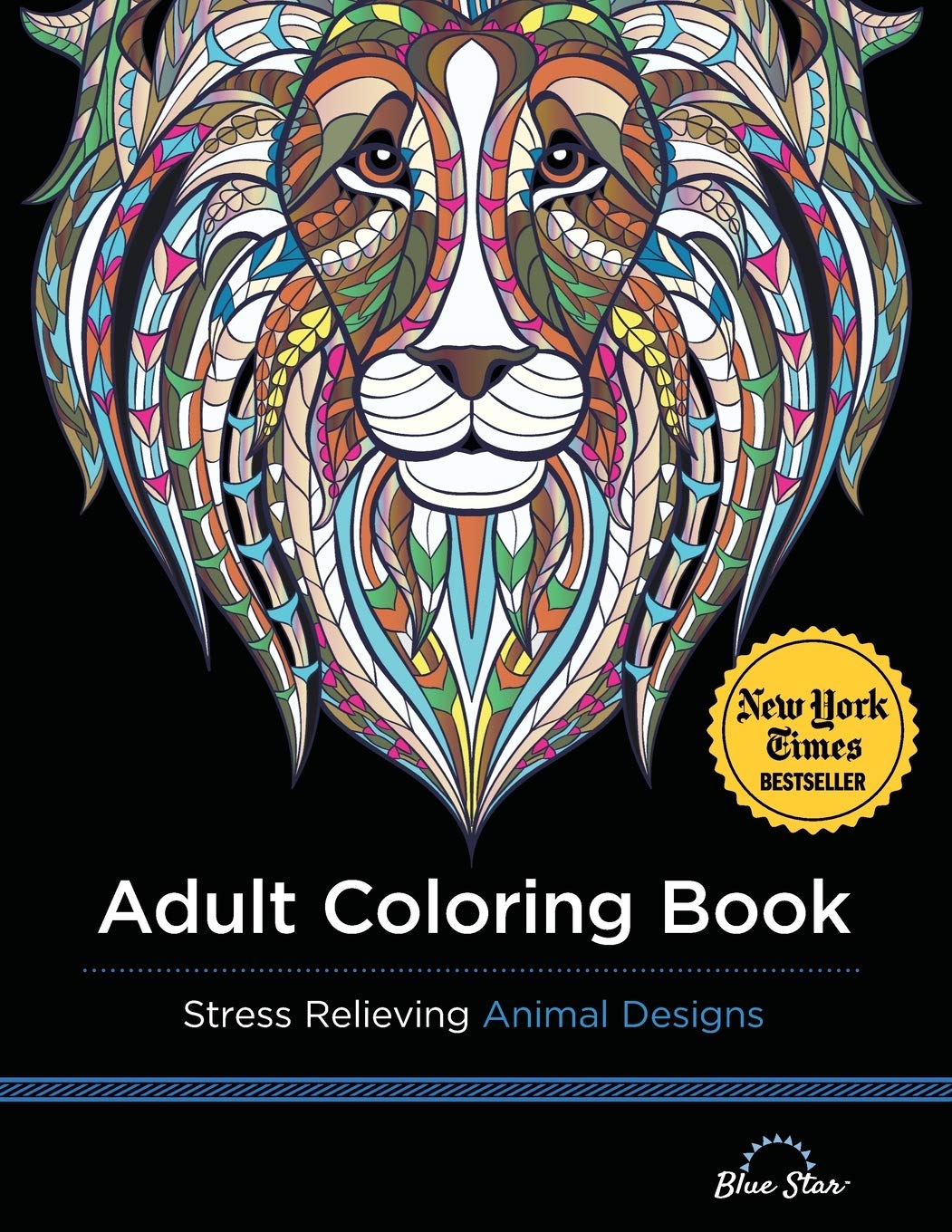 Adult Coloring Book- Stress Relieving Animal Designs