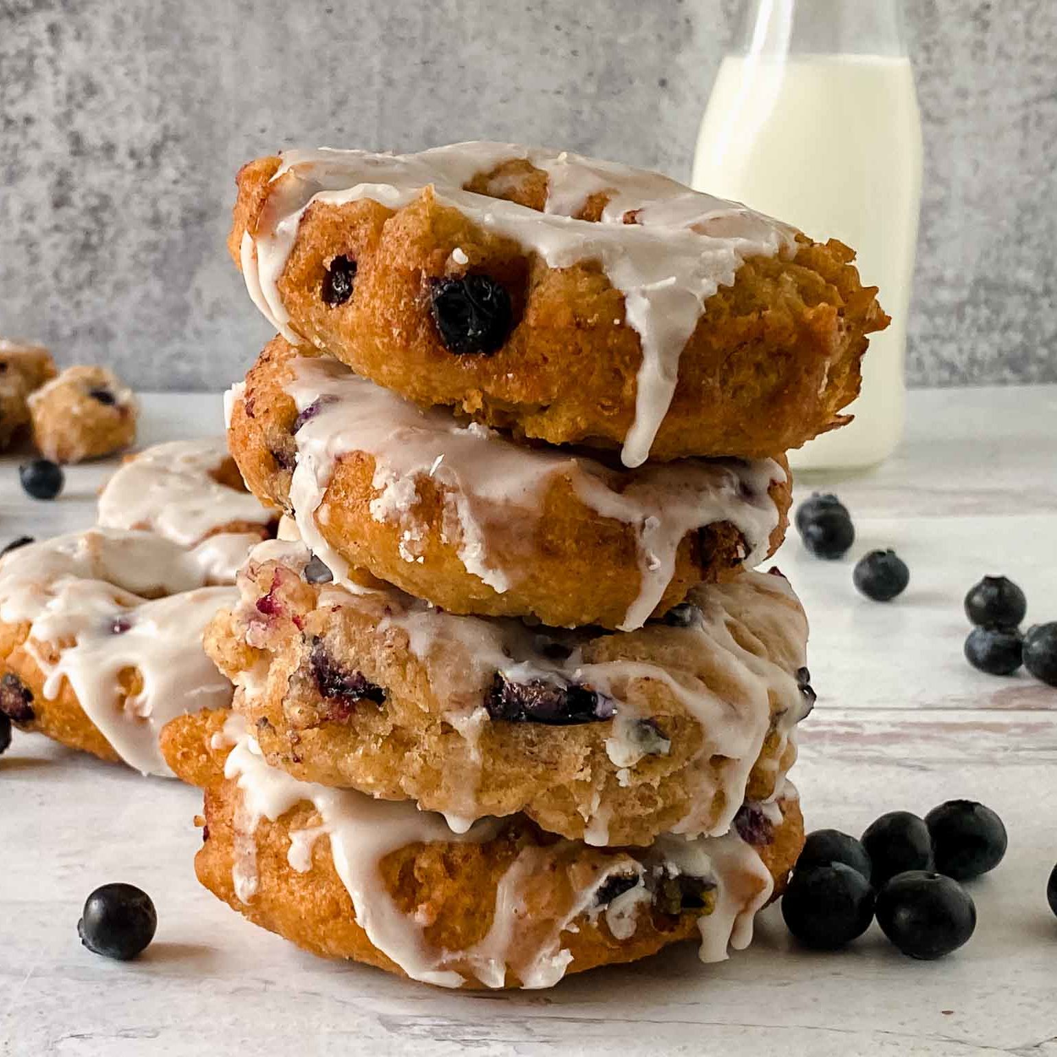 Glazed Blueberry Donuts