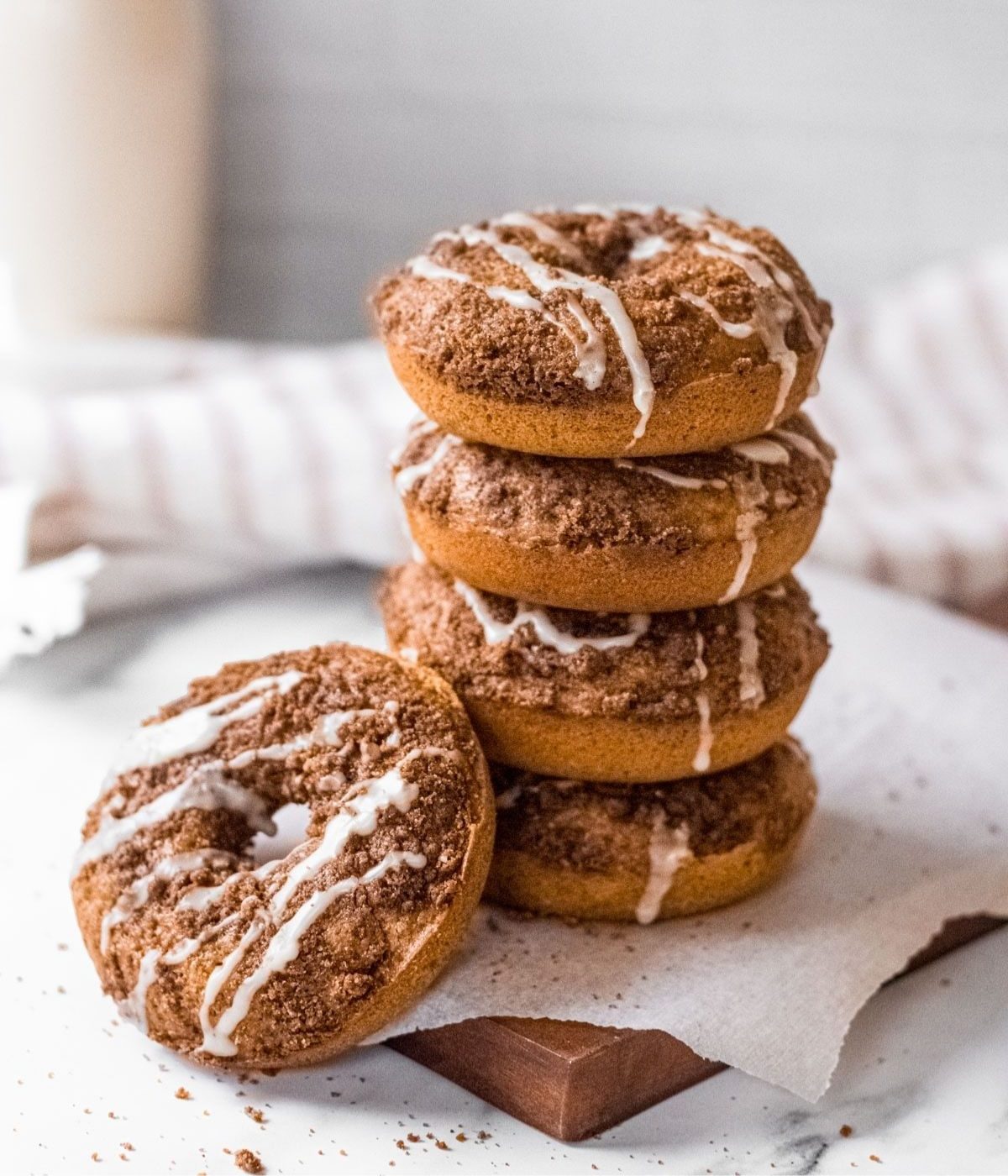 Whole Wheat Cinnamon Roll donuts