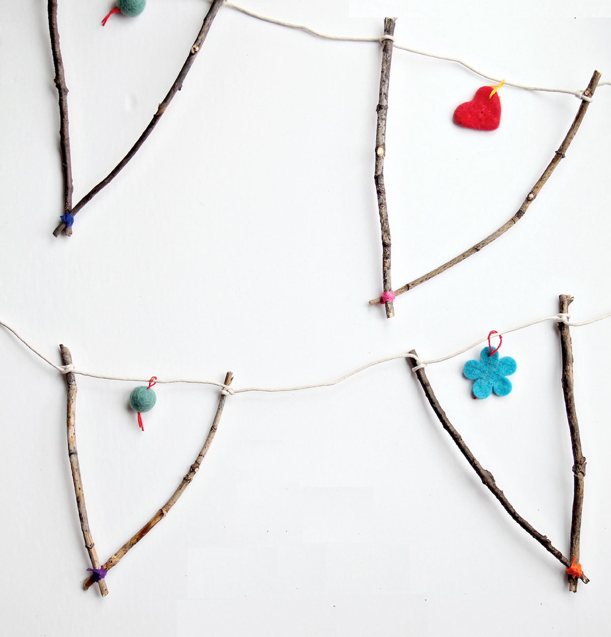 DIY Twig Pennant Garland