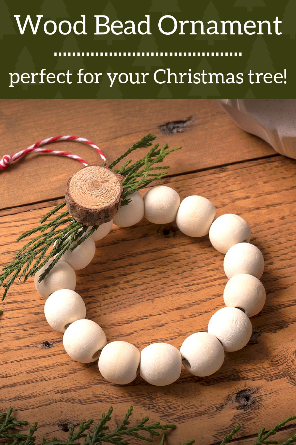 DIY Ornament  Wooden Bead Christmas Tree - A Wonderful Thought