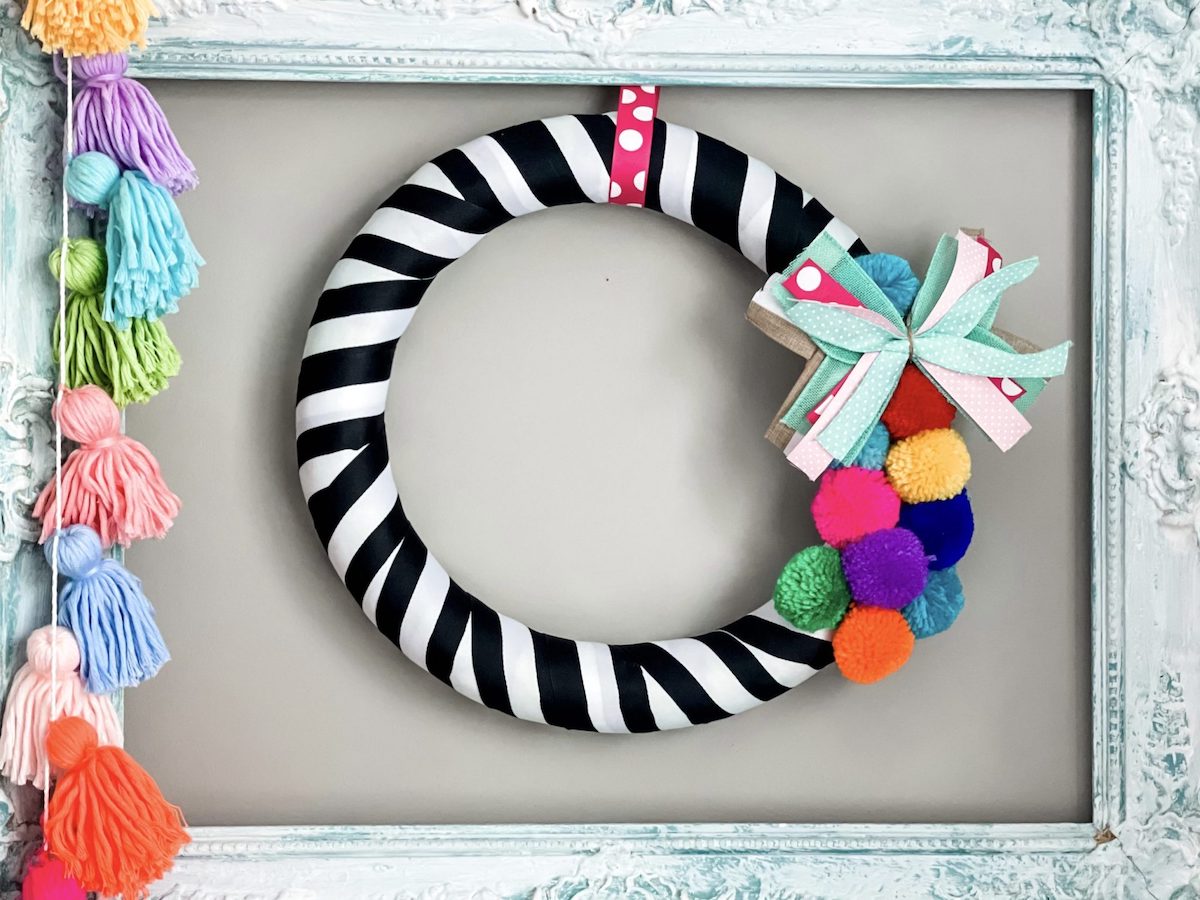 Pom Pom Pool Noodle Wreath