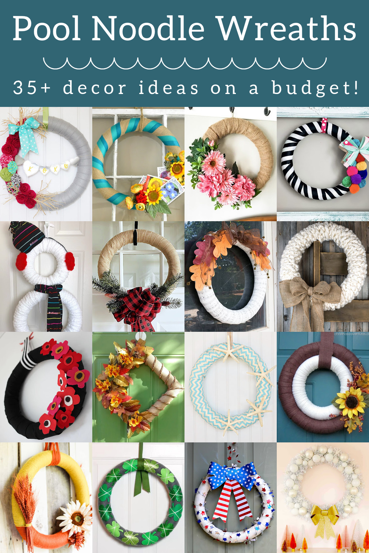 Pool Noodle Wreaths to Decorate Your Home