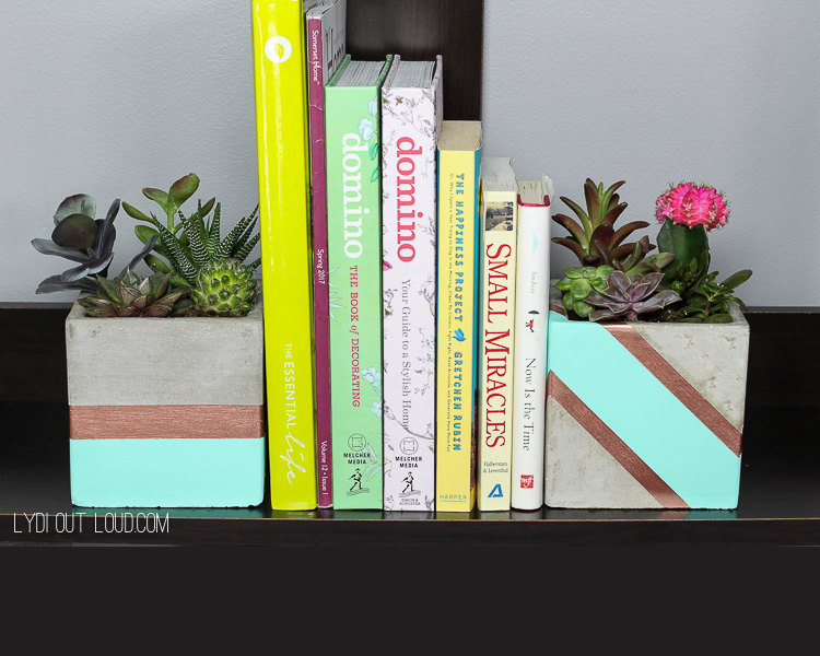 cactus & succulent planter bookend tutorial