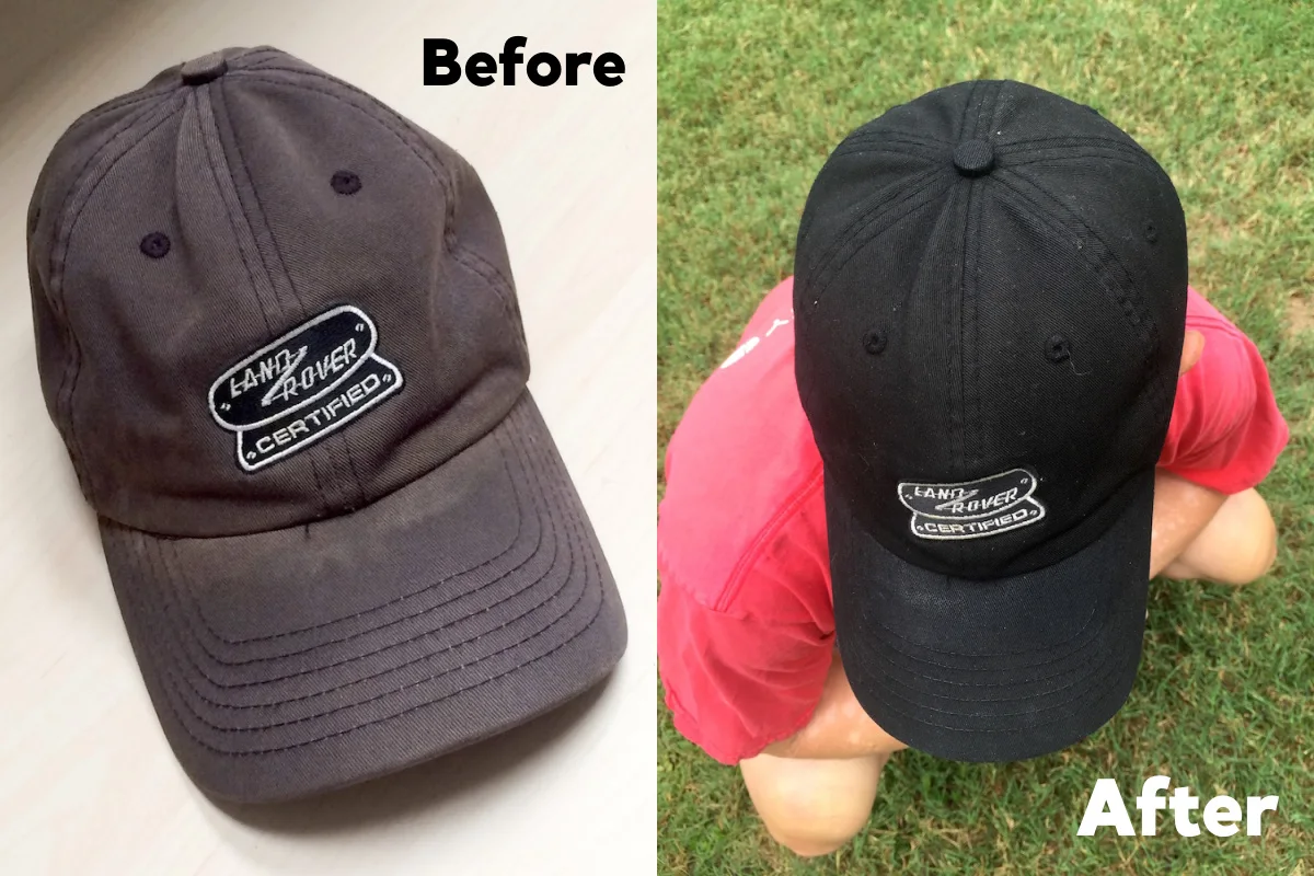 how to dye a hat black that has lost its color