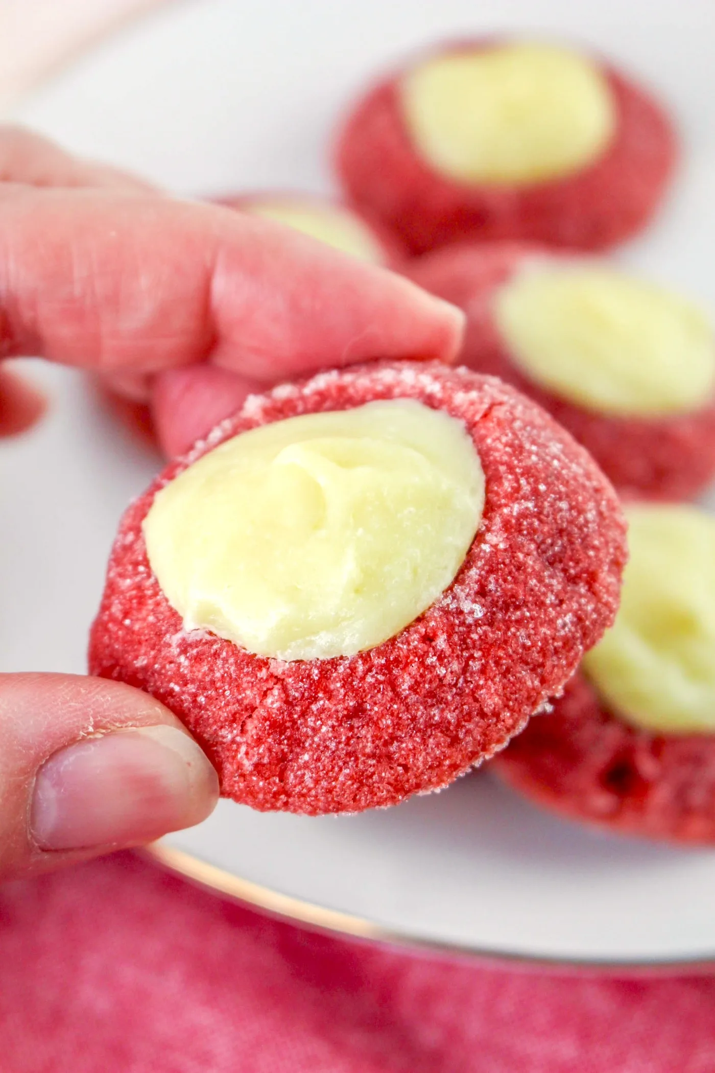 red velvet thumbprint cookie recipe