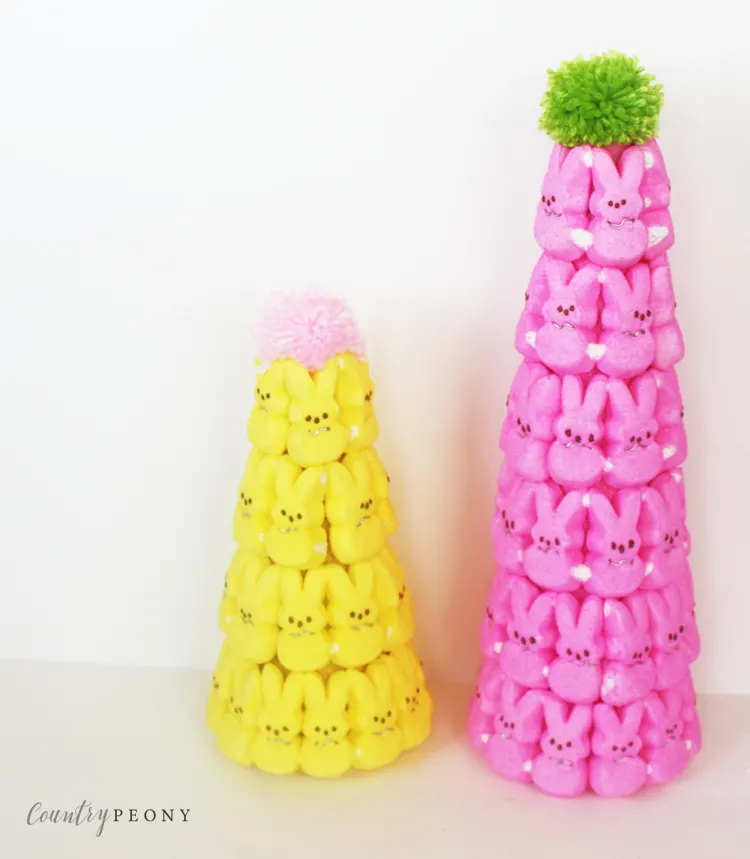 DIY Easter Bunny Peeps Topiary