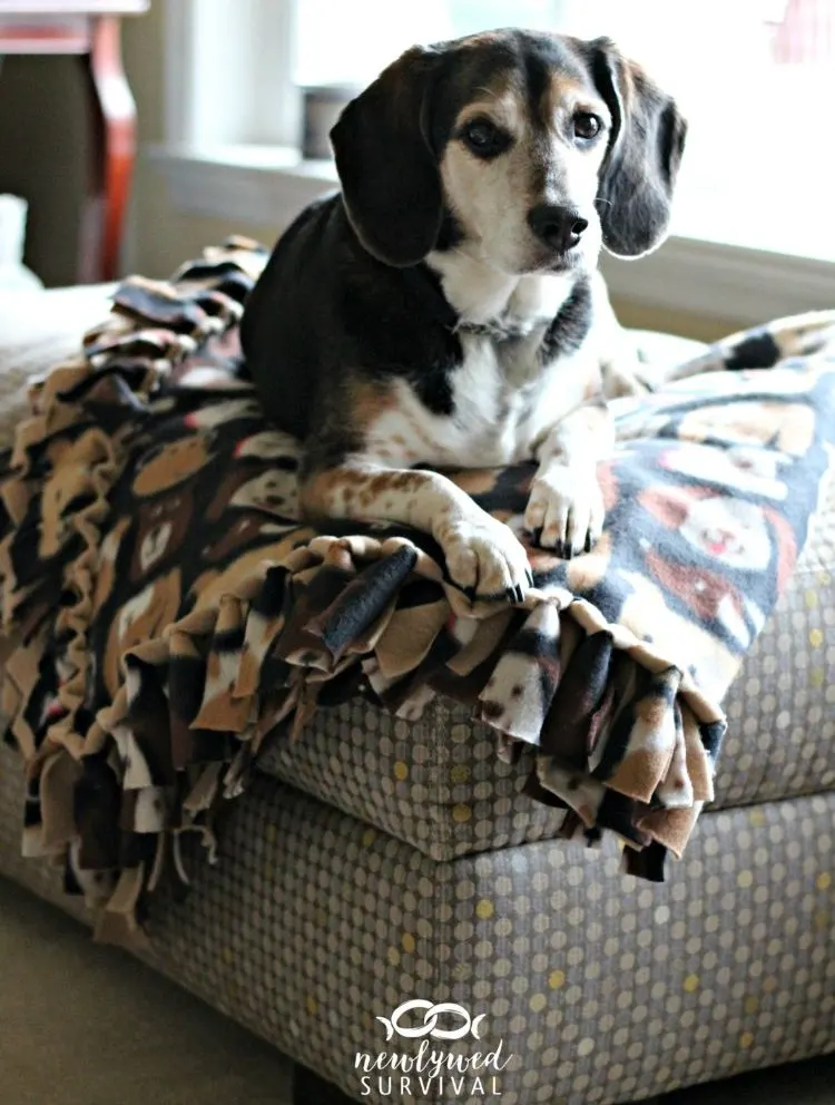 Easy DIY No-Sew Fleece Blanket without the bulky knots