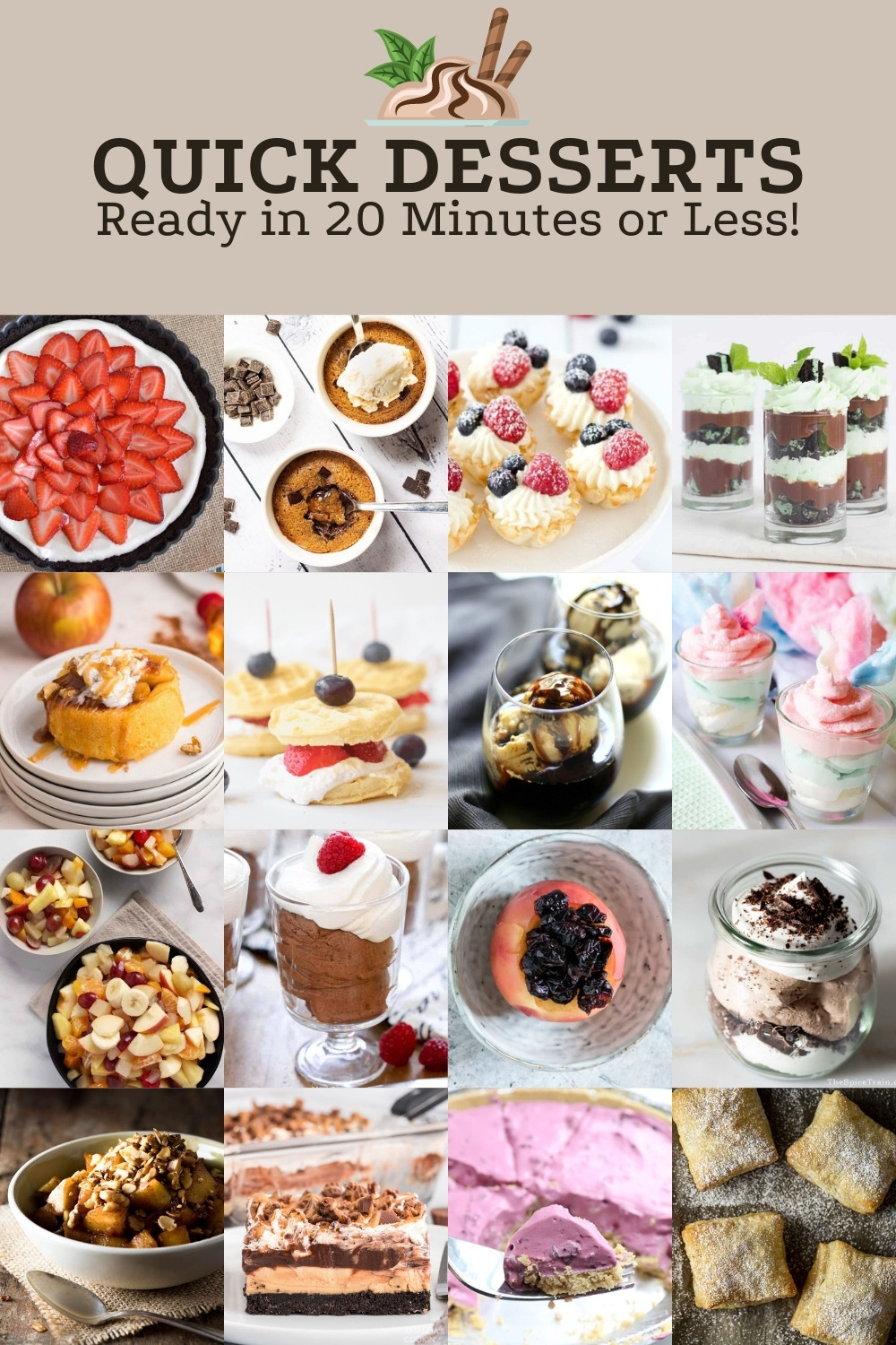 Quick Dessert Recipes - ready in 20 minutes or less