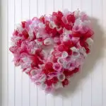 deco mesh valentine heart wreath