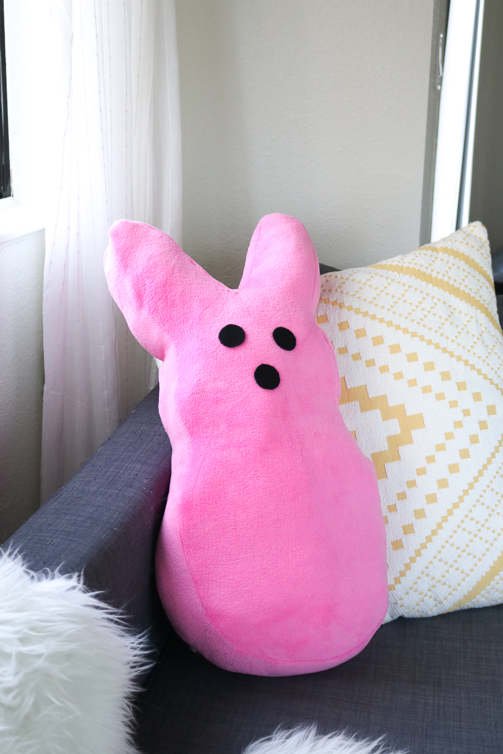 diy plush bunny peeps pillow