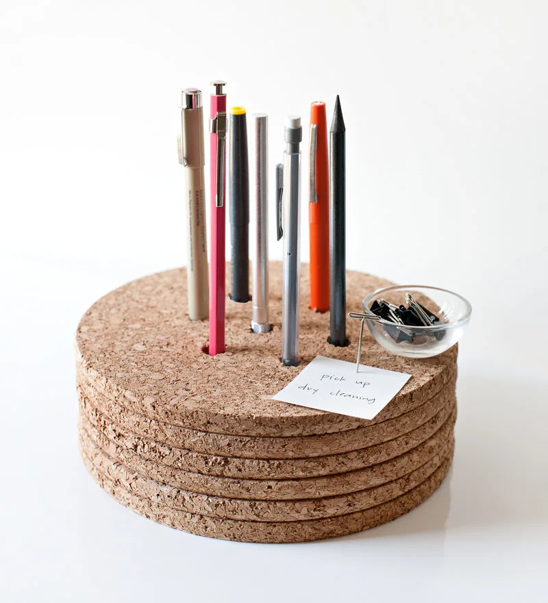 diy trivet pencil holder