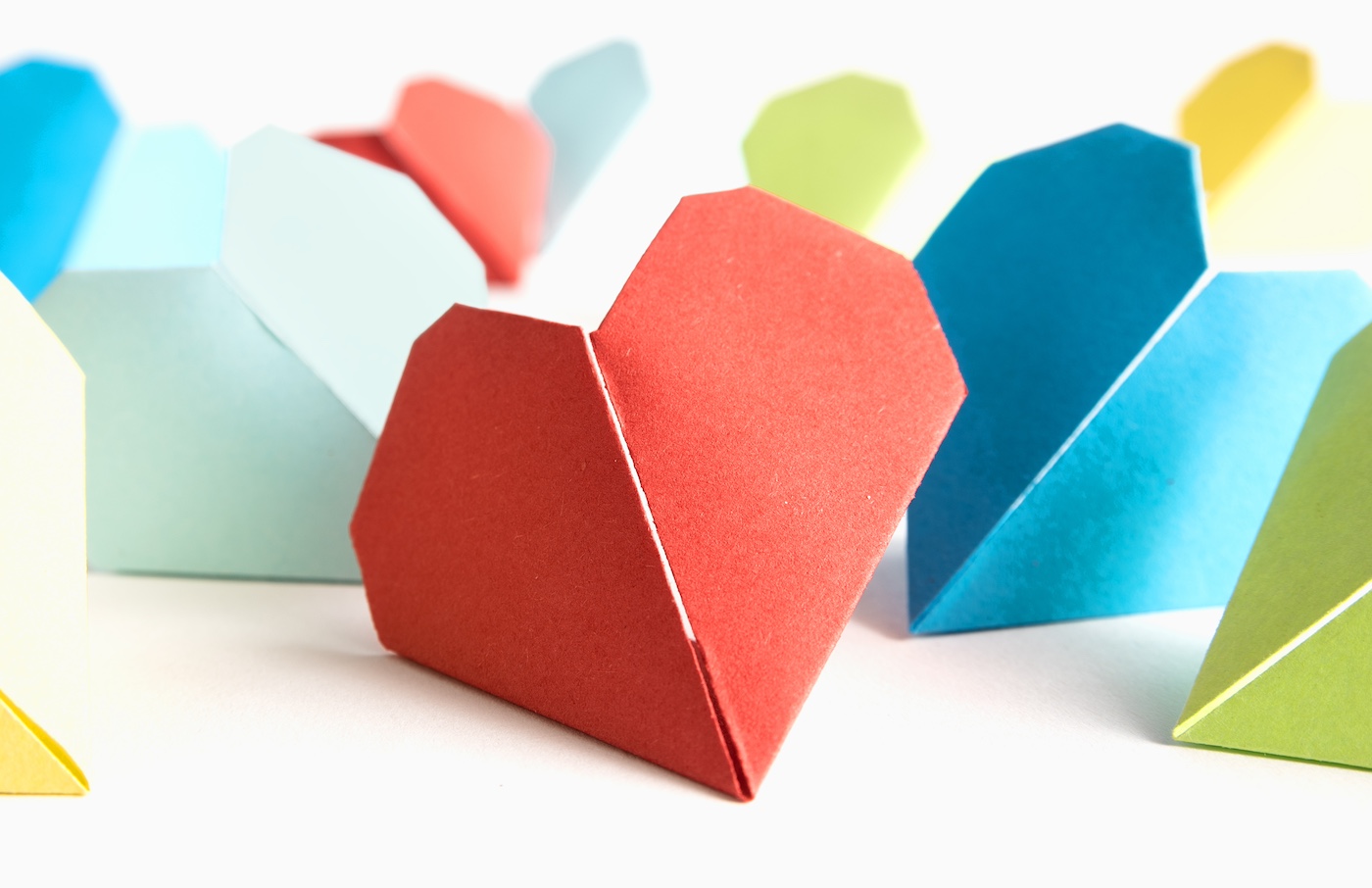 heart bookmark origami