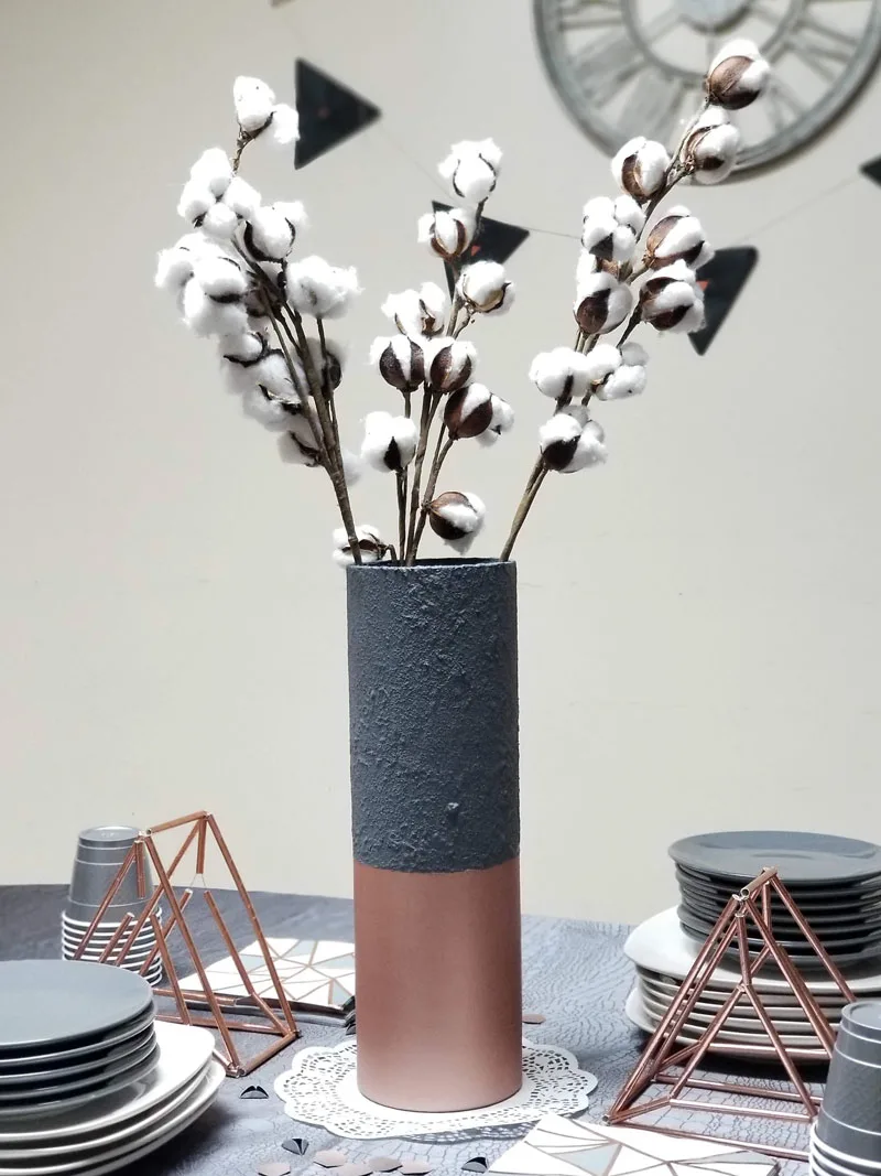 Rose Gold & Concrete Vase Makeover