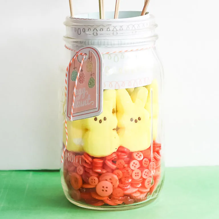 peeps mason jar centerpiece for easter