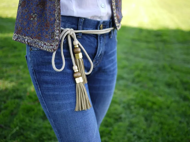 DIY Gucci copycat tassel belt