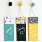 DIY Door Knob Hangers with a Writable Chalkboard Surface